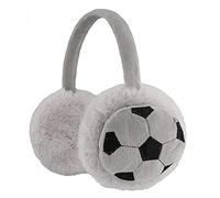 YJZQ Kids Football Pattern Earmuffs - Winter Warm Soccer Design Ear Warmers, Plush Cartoon Children's Fluffy Faux Fur Protection - Xmas Birthday Gifts