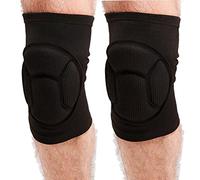 YJZQ Sponge Cushioned Knee Support Pad 1 Pair Crushproof Sport Kneecap Brace Elastic Sleeve Fitness Bike Basketball MMA Boxing Ski Knee Injury Protector Guard - Pain- relief, Warm-up