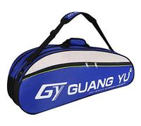 YJZQ Team 6 Racket Bag Tennis Badminton Racquetball Pack Bag GYM Euipment Bag Duffle Shoulder Carry Bag with Shoes Storage (Blue)