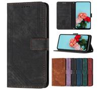 YJZSKRXFAK Fashion Premium Shockproof Leather Card Holder Slots Kickstand Cover Flip Wallet Phone Cover Case for Tecno Pova 6 Neo 5G-Black
