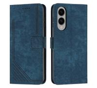 YJZSKRXFAK Fashion Premium Shockproof Leather Card Holder Slots Kickstand Flip Wallet Phone Cover Case for Samsung Galaxy S25 Edge-Royal Blue