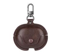 YJZSKRXFAK Premium Slim Business Casual Leather Case for Huawei FreeBuds Pro 3 with Keychain for Women Girls Men Boys Case Cover Accessories-Dark Brown