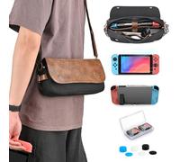 YK YOUNIK Switch Case for Nintendo Switch, 14-in-1 Accessories Kit with Carrying Case, Screen Protector, Cover, Game Card Case and Strap