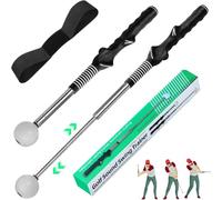 Ykall Golf Swing Trainer & Grip Aid - Retractable Telescopic Practice Stick with Click Feedback, Right Handers, Indoor & Outdoor, Tempo, Chipping, Swing, Golf Training Aid for Beginners