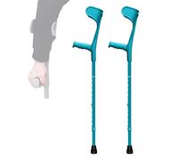 YKCITSQTR 1 Pair Aluminum Forearm Crutch, Push Button Adjustable Height Crutches, Ergonomic Open Cuff Crutches for Men/Women, Supports Up to 100 Kg/220 Lbs, Black/Pink/Blue It's so kind of you