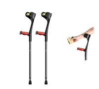 YKCITSQTR 1 Pair of Forearm Crutches,Crutches for Adults,Comfortable Grip,Crutches for Walking,Heavy Duty Non-Slip Rubber Feet,Mobility Aid for Elderly, Seniors & Handicap…Black It's so kind of you
