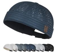 YKDLLF Cappellino da Portuale Uomo Donna Cappello da Marinaio Unisex Berretto Docker Brimless Hat Cap Docker Cap Cappellino da Portuale Uomo Retro Docker Cap Berretto da Motociclista Cappello, navy, 7