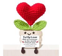 Ykeoo Handmade Emotional Heart-Shaped Crochet Flower,To My Love