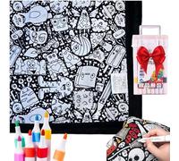 ykgsdkl DIY Coloring Blanket,Coloring Blankets with Makers for Adults,Color Your Own Blankets,Creative Personalized Drawing Art Project,Soft Cozy Fuzzy Velvet Drawing Throw Bedroom Decor 50x60Inch