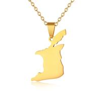 YKHBC Trinidad and Tobago Flag Necklace Fashion Stainless Steel Country Republic Flag Pendant Jewelry for Women Men Gift (Style E)