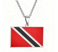 YKHBC Trinidad & Tobago Map Flag Pendant Necklace - Ethnic Trinidad Necklace City Map Pendant Charm Travel souvenir Jewelry (7)