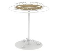 YKJGRTF Rotatable Round Garment Display Rack,360° Rotating Round Clothes Rack Display Stand For Children'S Clothing Store Metal Frame With Wooden Shelf(White,80cm)