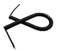 YKJGRTF Spiral Power Cord 3 Cores Coiled Spring Cable 0.7mm Square 2.5 Meter 7. OD 6mm 9mm Extensible Electrical(Stretch 2.4 meter)