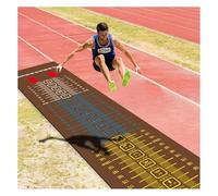 YKJGRTF Standing Long Jump Measuring Mat, Practice Test Pad, Jumping Measurer, Trainer Device, Roping Training(Brown)