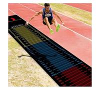 YKJGRTF Standing Long Jump Measuring Mat, Practice Test Pad, Rectangle Trainer Device,3.5mm Thick Measuring(Black)