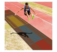 YKJGRTF Standing Long Jump Measuring Mat, Practice Test Pad, Rectangle Trainer Device,3.5mm Thick Measuring(Brown)