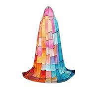 YKJJFVZ Abstract Mosaic Pattern Print Medieval And Renaissance Cloak With Hood,Wizard,Vampire And Halloween Costumes