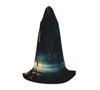 YKJJFVZ Abstract People1 Print Medieval And Renaissance Cloak With Hood,Wizard,Vampire And Halloween Costumes