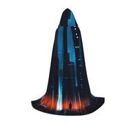YKJJFVZ Abstract People2 Print Medieval And Renaissance Cloak With Hood,Wizard,Vampire And Halloween Costumes
