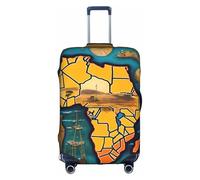 YKJJFVZ Abstract World Map Print Suitcase Protector For Travel,Stylish And Protective Bag Covers For Luggage, White, S