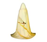 YKJJFVZ Abstract Yellow Dragonfly3 Print Medieval And Renaissance Cloak With Hood,Wizard,Vampire And Halloween Costumes