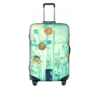 YKJJFVZ Abstraction Biology Chemistry Print Suitcase Protector For Travel,Stylish And Protective Bag Covers For Luggage, White, S