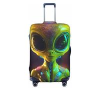 YKJJFVZ Alien Planet Print Suitcase Protector For Travel,Stylish And Protective Bag Covers For Luggage, White, L