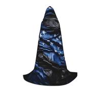 YKJJFVZ American Thin Blue Line Flag Print Medieval And Renaissance Cloak With Hood,Wizard,Vampire And Halloween Costumes