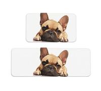 YKJJFVZ Animal Dog French Bulldog Print Kitchen Mats for Floor,Kitchen Rugs Set,for Various Indoor and Outdoor Spaces