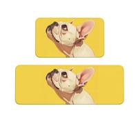 YKJJFVZ Animal Dog French Bulldog Print Kitchen Mats for Floor,Kitchen Rugs Set,for Various Indoor and Outdoor Spaces