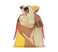 YKJJFVZ Animal Dog French Bulldog Print Versatile Drawstring Christmas Gift Bags,Burlap Material,Xmas Wrapping Bags,Candy Bags