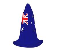 YKJJFVZ Australian Flag Print Medieval And Renaissance Cloak With Hood,Wizard,Vampire And Halloween Costumes