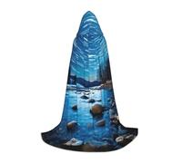 YKJJFVZ Cool Star River Print Medieval And Renaissance Cloak With Hood,Wizard,Vampire And Halloween Costumes