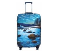 YKJJFVZ Cool Star River Print Suitcase Protector For Travel,Stylish And Protective Bag Covers For Luggage, White, M