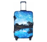 YKJJFVZ Cool Star River Print Suitcase Protector For Travel,Stylish And Protective Bag Covers For Luggage, White, S
