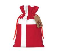 YKJJFVZ Danish Flag Print Medium Size Drawstring Gift Bags Jewelry Pouches For Candy Wedding Favors Christmas