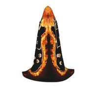 YKJJFVZ Electric Guitar Print Medieval And Renaissance Cloak With Hood,Wizard,Vampire And Halloween Costumes