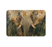 YKJJFVZ Elephant Print Front Door Rug for Indoor Outdoor Entrance,Welcome Mat with Flannel Fabric