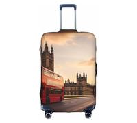 YKJJFVZ England Symbols Print Suitcase Protector For Travel,Stylish And Protective Bag Covers For Luggage, White, S