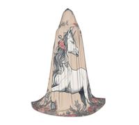 YKJJFVZ Fairy Tale Unicorn Print Medieval And Renaissance Cloak With Hood,Wizard,Vampire And Halloween Costumes