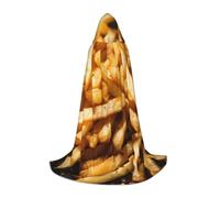 YKJJFVZ Fast Food Print Medieval And Renaissance Cloak With Hood,Wizard,Vampire And Halloween Costumes