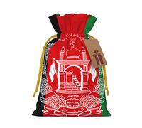 YKJJFVZ Flag Of Afghanistan Print Medium Size Drawstring Gift Bags Jewelry Pouches For Candy Wedding Favors Christmas