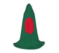 YKJJFVZ Flag Of Bangladesh Print Medieval And Renaissance Cloak With Hood,Wizard,Vampire And Halloween Costumes