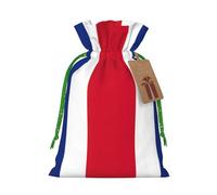 YKJJFVZ Flag Of Costa Rica Print Medium Size Drawstring Gift Bags Jewelry Pouches For Candy Wedding Favors Christmas