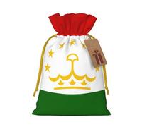 YKJJFVZ Flag Of Tajikistan Print Medium Size Drawstring Gift Bags Jewelry Pouches For Candy Wedding Favors Christmas