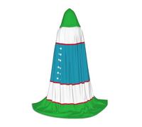 YKJJFVZ Flag Of The Republic Of Uzbekistan Print Medieval And Renaissance Cloak With Hood,Wizard,Vampire And Halloween Costumes
