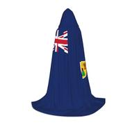 YKJJFVZ Flag Of The Turks And Caicos Islands Print Medieval And Renaissance Cloak With Hood,Wizard,Vampire And Halloween Costumes