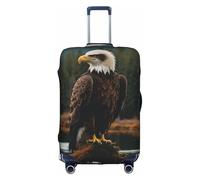 YKJJFVZ Flying Eagle Print Suitcase Protector For Travel,Stylish And Protective Bag Covers For Luggage, White, L