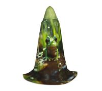 YKJJFVZ Frog And Rain Print Medieval And Renaissance Cloak With Hood,Wizard,Vampire And Halloween Costumes