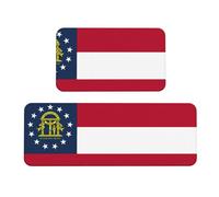 YKJJFVZ Georgia State Flag Print Kitchen Mats for Floor,Kitchen Rugs Set,for Various Indoor and Outdoor Spaces